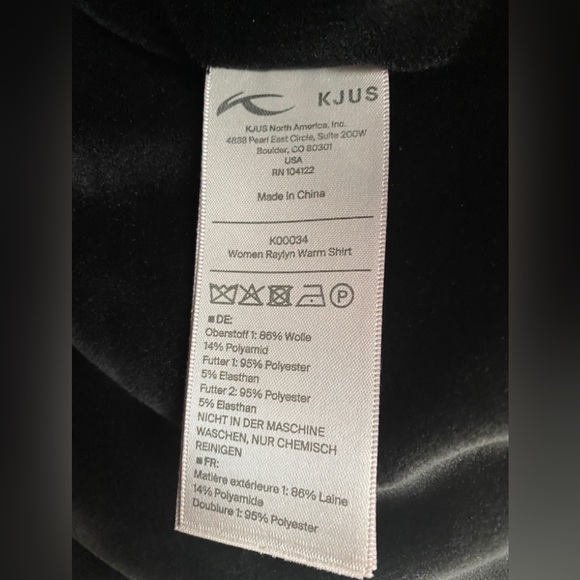 NWOT KJUS Women's Raylyn Warm Shirt Black Wool Size Medium - Picture 4 of 13